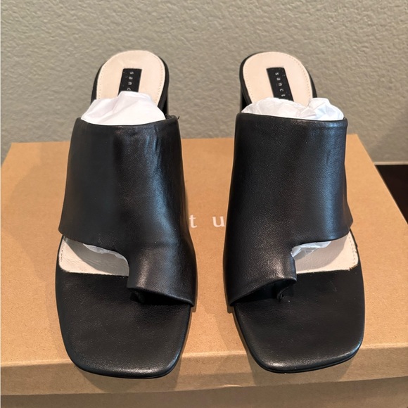 Black Women's Sanctuary Slide Sandals With Toe Loop, NWT - Picture 5 of 7